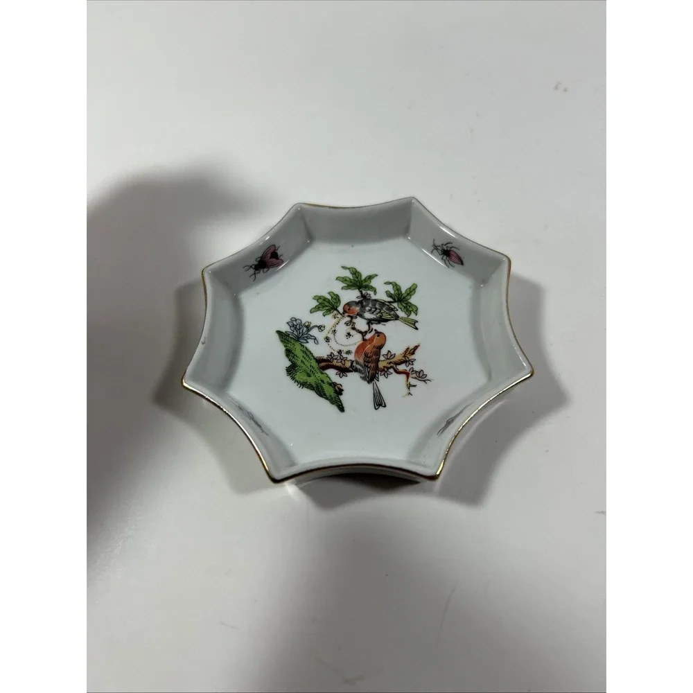 Vintage Porcelain Bird Trinket Dish Ring Holder‎ 4 Inches